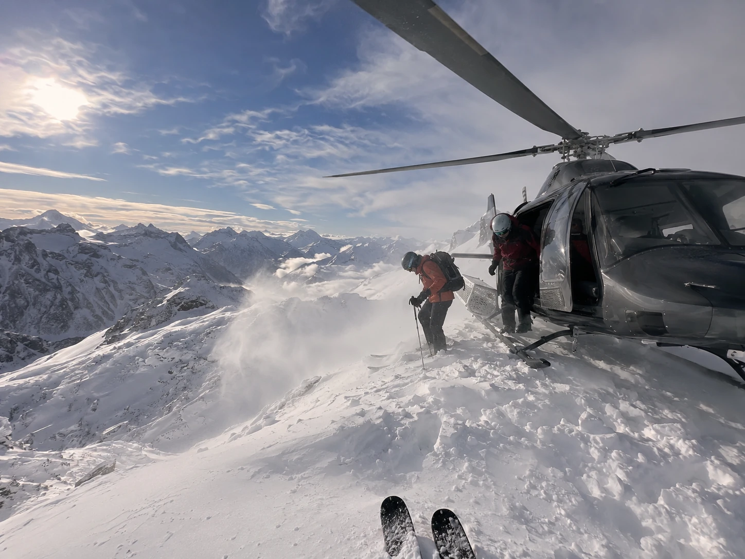 Héliski en Italie depuis Courchevel